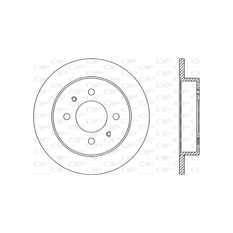Jeu de 2 disques de frein arrière OPEN PARTS BDR2016.10