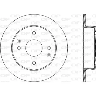Jeu de 2 disques de frein arrière OPEN PARTS BDR2017.10