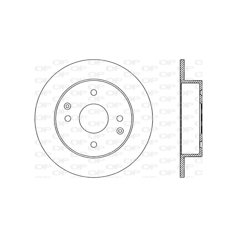Jeu de 2 disques de frein arrière OPEN PARTS BDR2017.10