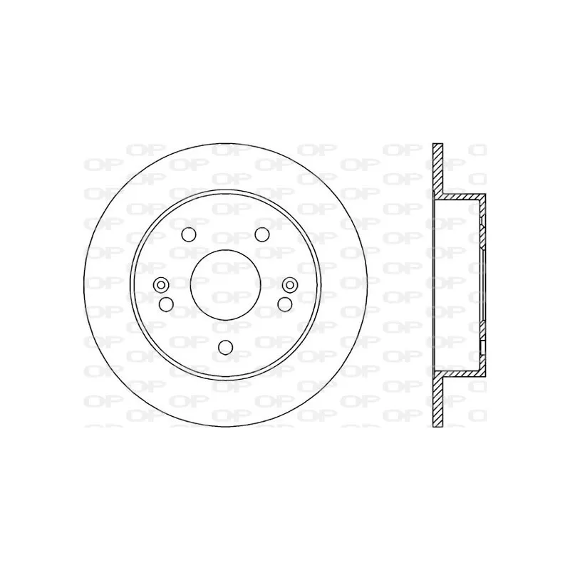 Jeu de 2 disques de frein arrière OPEN PARTS BDR2018.10