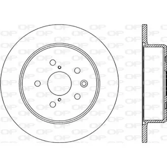 Jeu de 2 disques de frein arrière OPEN PARTS BDR2020.10
