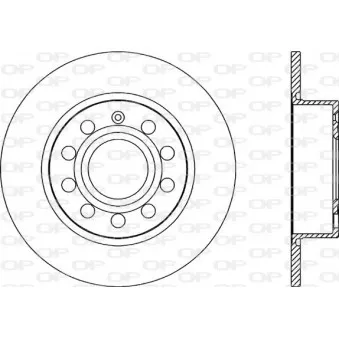 Jeu de 2 disques de frein arrière OPEN PARTS