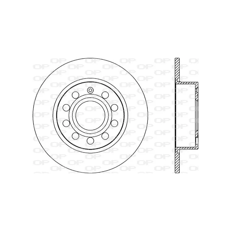 Jeu de 2 disques de frein arrière OPEN PARTS BDR2028.10