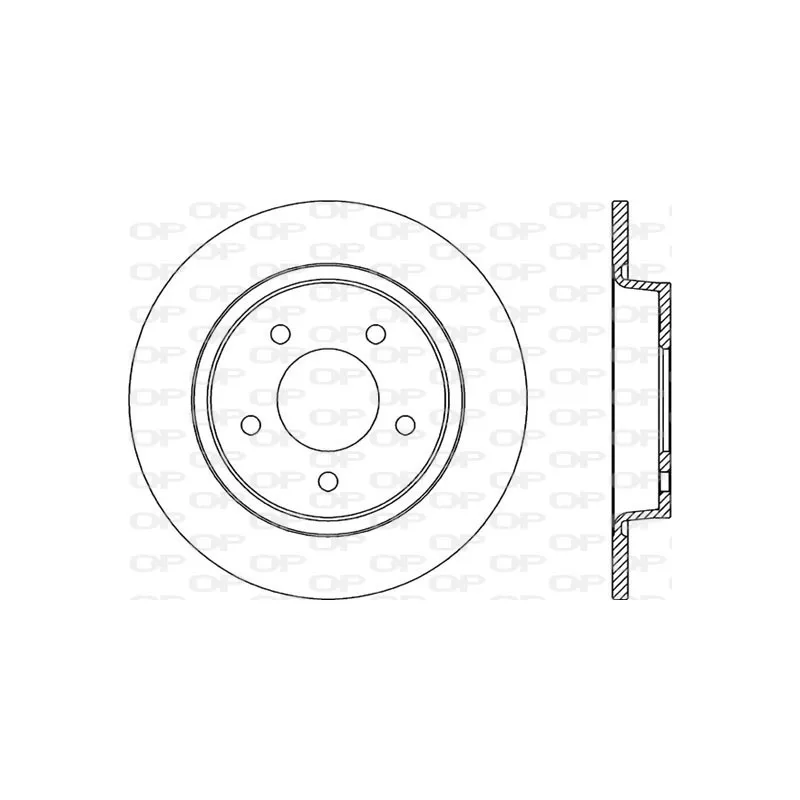 Jeu de 2 disques de frein arrière OPEN PARTS BDR2031.10