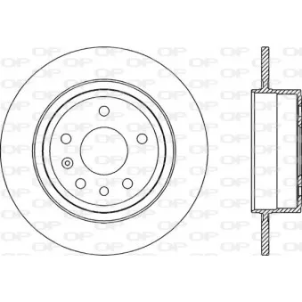 Jeu de 2 disques de frein arrière OPEN PARTS BDR2035.10