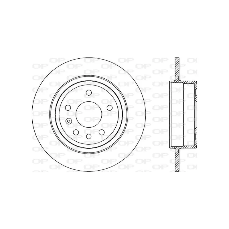 Jeu de 2 disques de frein arrière OPEN PARTS BDR2035.10