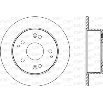 Jeu de 2 disques de frein arrière OPEN PARTS BDR2038.10