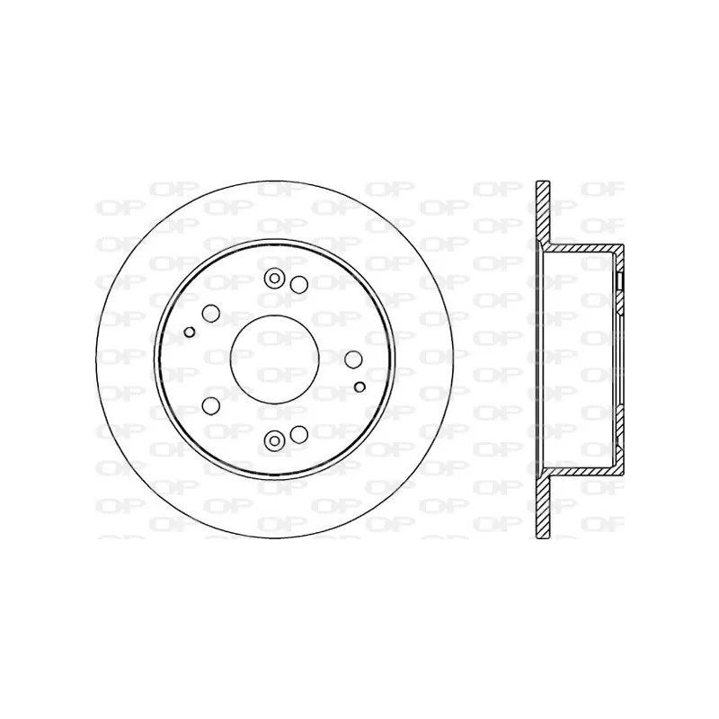 Jeu de 2 disques de frein arrière OPEN PARTS BDR2038.10