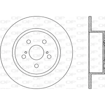 Jeu de 2 disques de frein arrière OPEN PARTS BDR2042.10