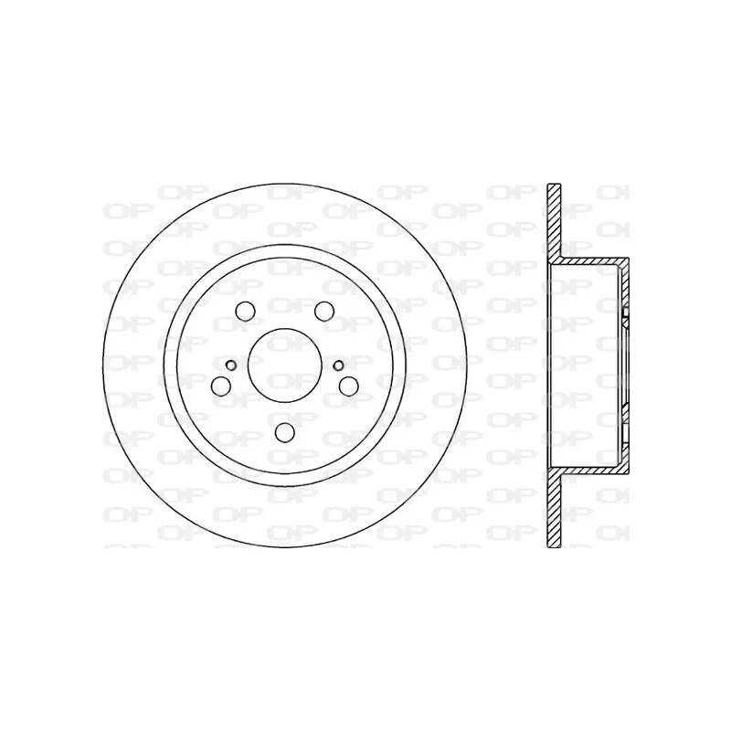 Jeu de 2 disques de frein arrière OPEN PARTS BDR2042.10
