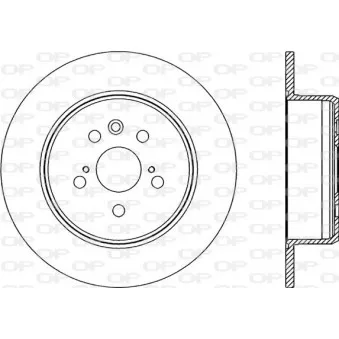 Jeu de 2 disques de frein arrière OPEN PARTS BDR2043.10