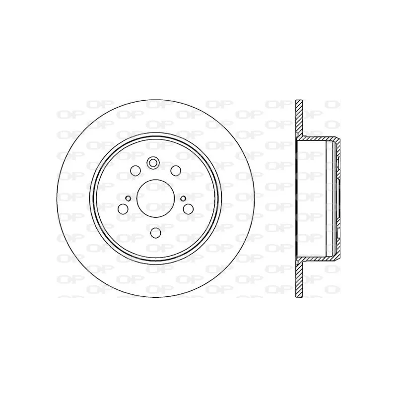 Jeu de 2 disques de frein arrière OPEN PARTS BDR2043.10