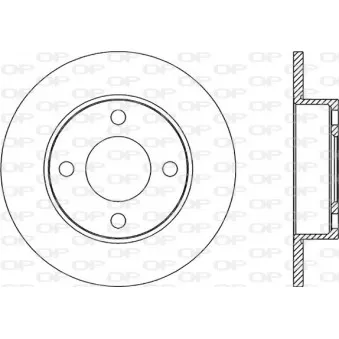 Jeu de 2 disques de frein arrière OPEN PARTS BDR2045.10