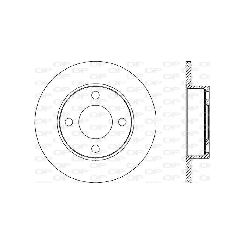 Jeu de 2 disques de frein arrière OPEN PARTS BDR2045.10