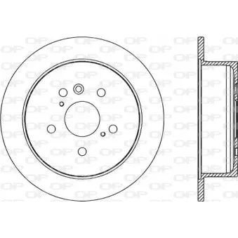 Jeu de 2 disques de frein arrière OPEN PARTS BDR2049.10