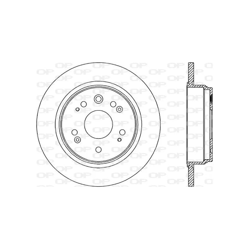 Jeu de 2 disques de frein arrière OPEN PARTS BDR2050.10