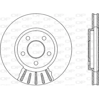 Jeu de 2 disques de frein avant OPEN PARTS BDR2090.20