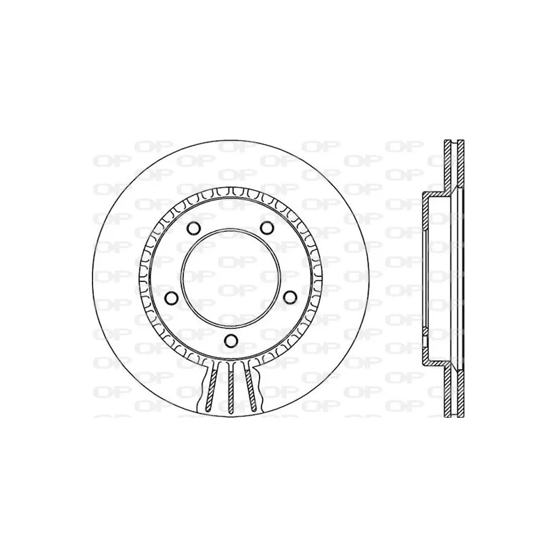 Jeu de 2 disques de frein avant OPEN PARTS BDR2113.20
