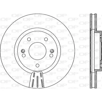 Jeu de 2 disques de frein avant OPEN PARTS BDR2115.20
