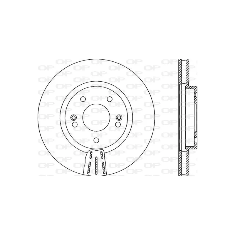 Jeu de 2 disques de frein avant OPEN PARTS BDR2115.20