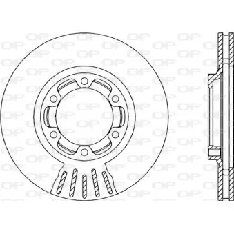 Jeu de 2 disques de frein avant OPEN PARTS BDR2122.20