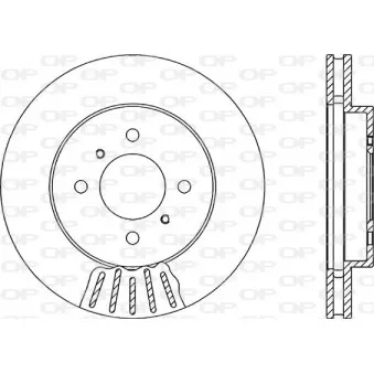 Jeu de 2 disques de frein avant OPEN PARTS BDR2123.20