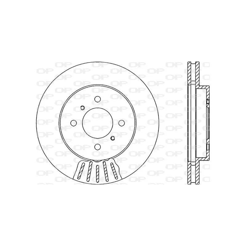 Jeu de 2 disques de frein avant OPEN PARTS BDR2123.20