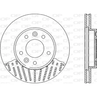 Jeu de 2 disques de frein avant OPEN PARTS BDR2124.20