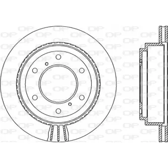 Jeu de 2 disques de frein arrière OPEN PARTS BDR2134.20