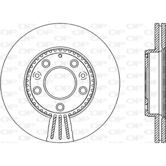 Jeu de 2 disques de frein avant OPEN PARTS BDR2135.20