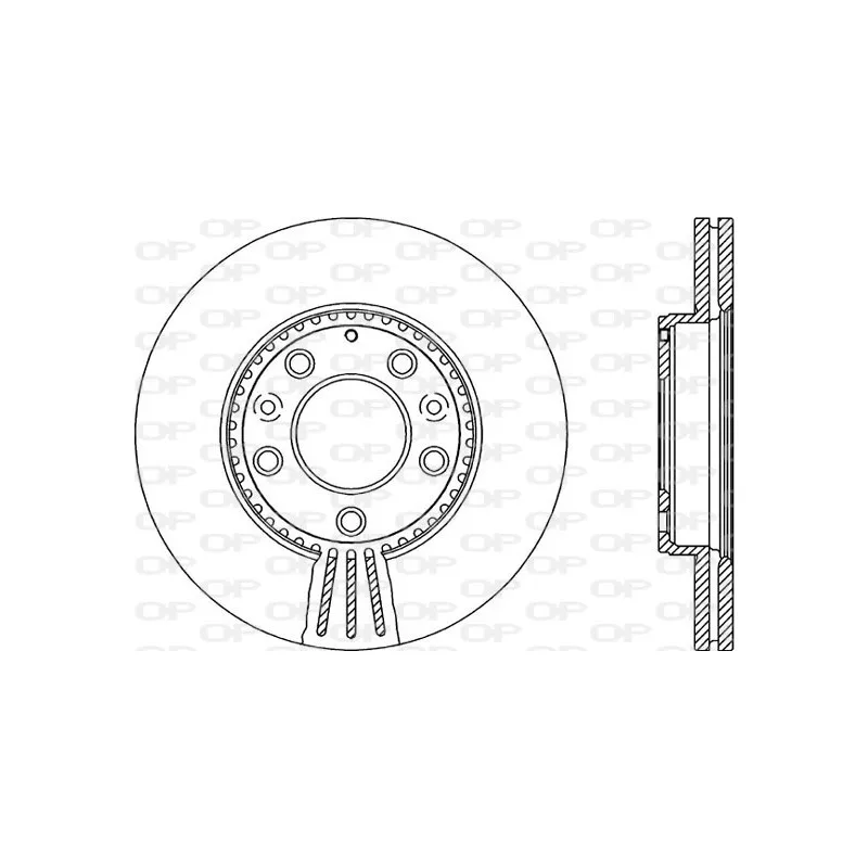 Jeu de 2 disques de frein avant OPEN PARTS BDR2135.20