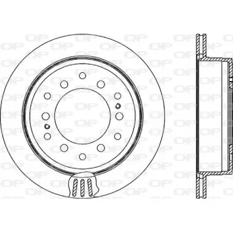 Jeu de 2 disques de frein arrière OPEN PARTS BDR2136.20