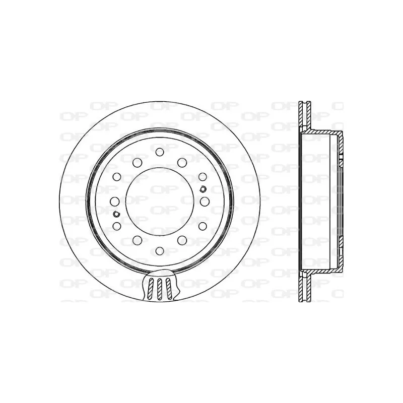 Jeu de 2 disques de frein arrière OPEN PARTS BDR2136.20