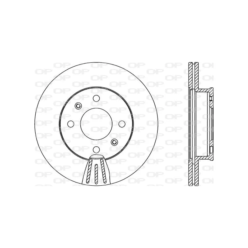 Jeu de 2 disques de frein avant OPEN PARTS BDR2140.20