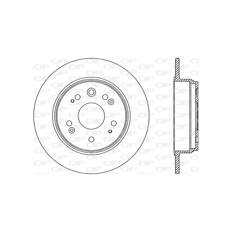 Jeu de 2 disques de frein arrière OPEN PARTS BDR2171.10