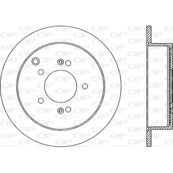 Jeu de 2 disques de frein arrière OPEN PARTS BDR2174.10