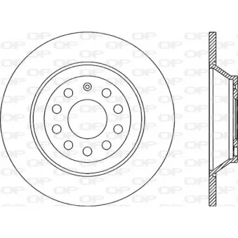 Jeu de 2 disques de frein arrière OPEN PARTS BDR2178.10