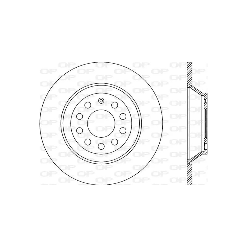Jeu de 2 disques de frein arrière OPEN PARTS BDR2178.10