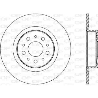 Jeu de 2 disques de frein arrière OPEN PARTS BDR2179.10