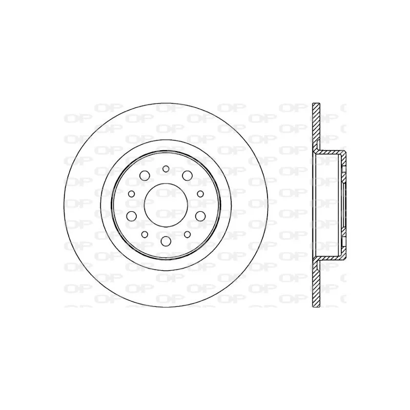 Jeu de 2 disques de frein arrière OPEN PARTS BDR2179.10