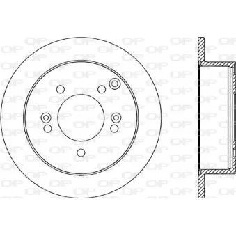 Jeu de 2 disques de frein arrière OPEN PARTS
