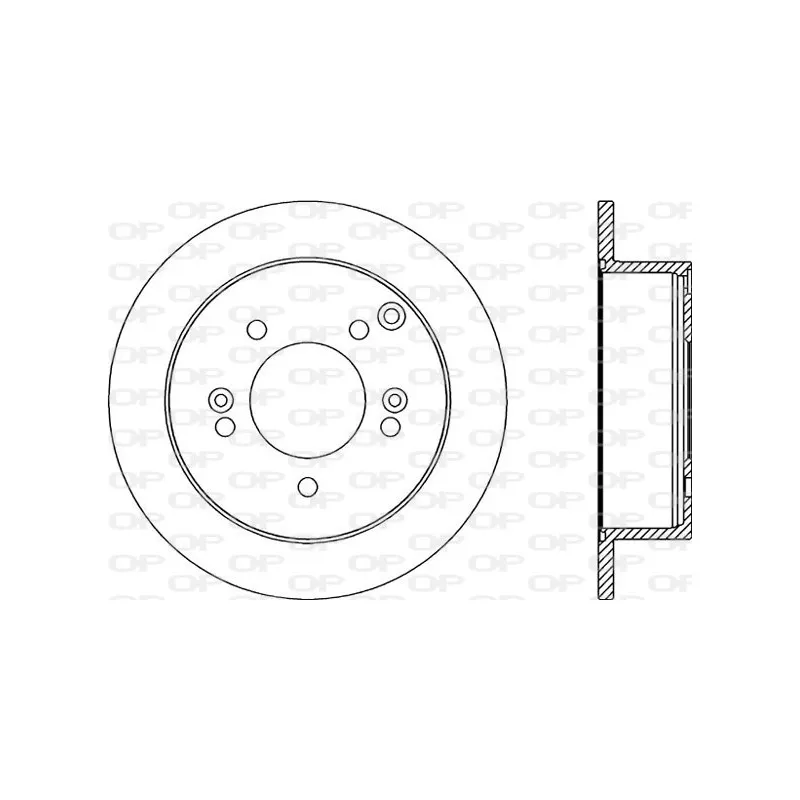 Jeu de 2 disques de frein arrière OPEN PARTS BDR2182.10