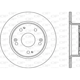 Jeu de 2 disques de frein arrière OPEN PARTS