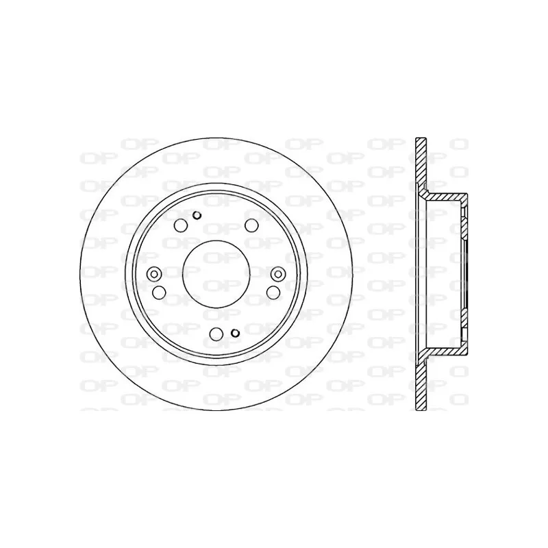Jeu de 2 disques de frein arrière OPEN PARTS BDR2185.10