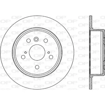 Jeu de 2 disques de frein arrière OPEN PARTS BDR2187.10