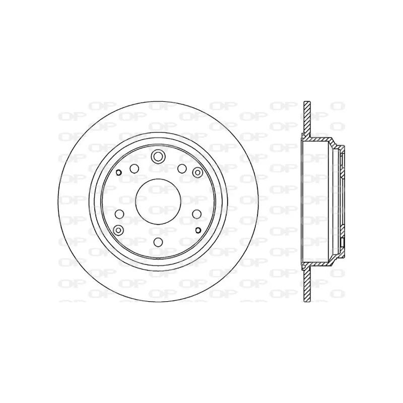Jeu de 2 disques de frein arrière OPEN PARTS BDR2188.10