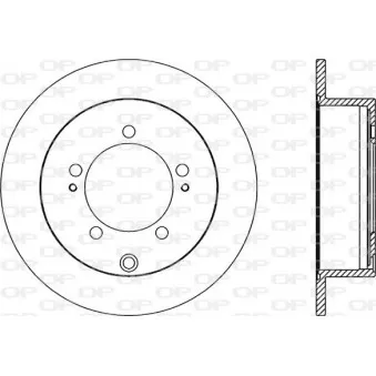 Jeu de 2 disques de frein arrière OPEN PARTS BDR2189.10