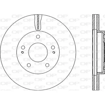 Jeu de 2 disques de frein avant OPEN PARTS BDR2205.20
