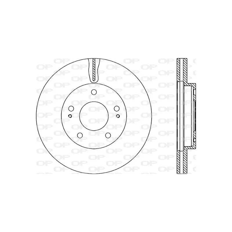 Jeu de 2 disques de frein avant OPEN PARTS BDR2205.20