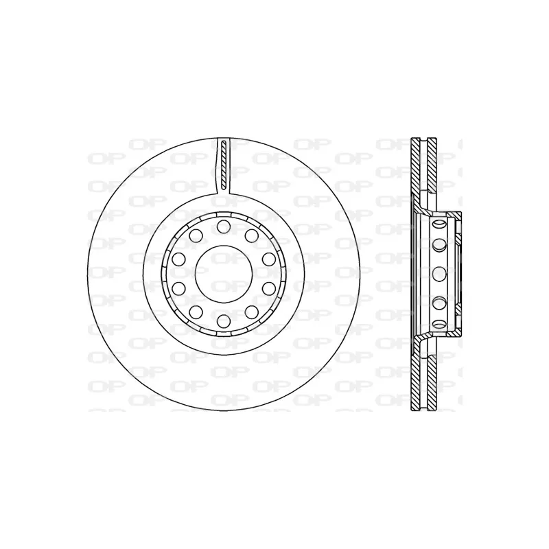 Jeu de 2 disques de frein avant OPEN PARTS BDR2206.20